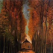 Vincent van Gogh Avenue of Poplars at Sunset Fine Art Print
