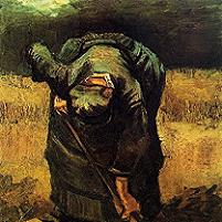 Vincent van Gogh Peasant Woman Digging Fine Art Print