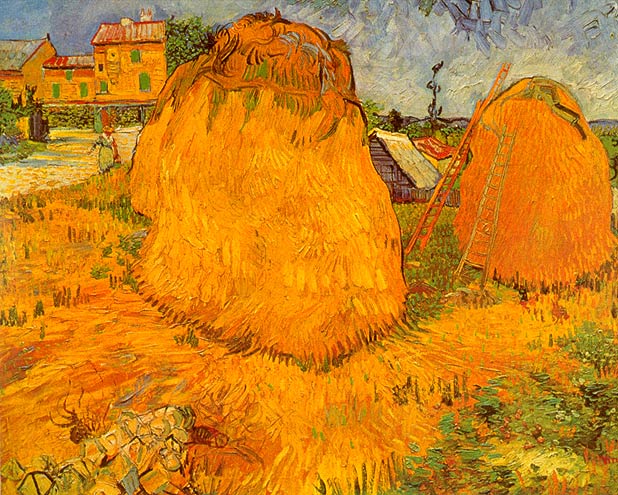 Vincent van Gogh Haystacks 24 Inch Canvas Print