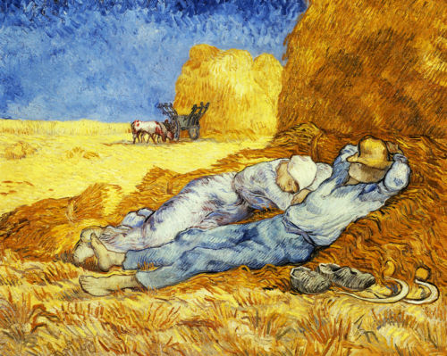Vincent van Gogh Noon Rest Canvas Print