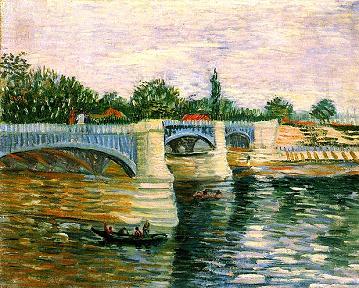 Vincent van Gogh The Seine with the Pont de la Grande Jette Canvas Print