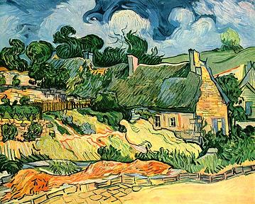 Vincent van Gogh Shelters in Cordeville Canvas Print