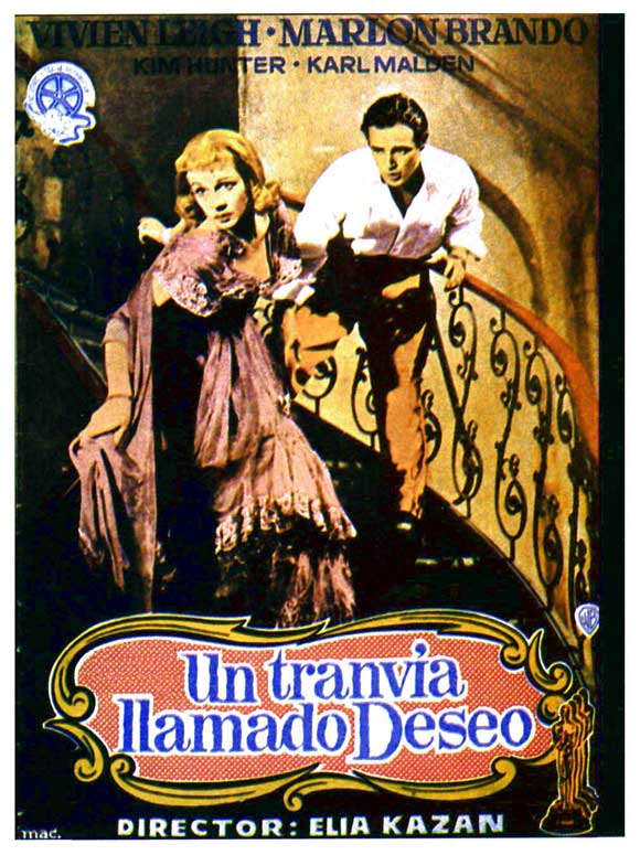 Marlon Brando A Streetcar Named Desire Spanish Poster