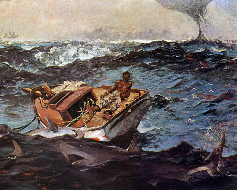 Winslow Homer The Gulf Stream 24 Inch Canvas Print