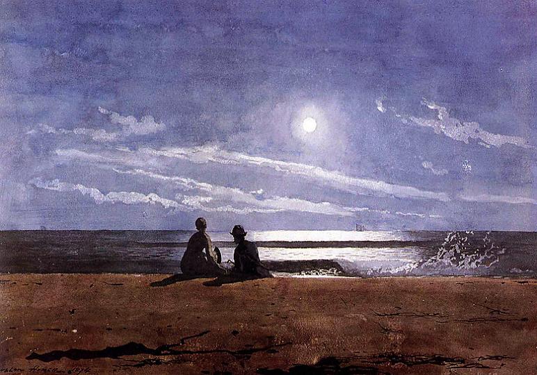 Winslow Homer Moonlight 24 Inch Canvas Print