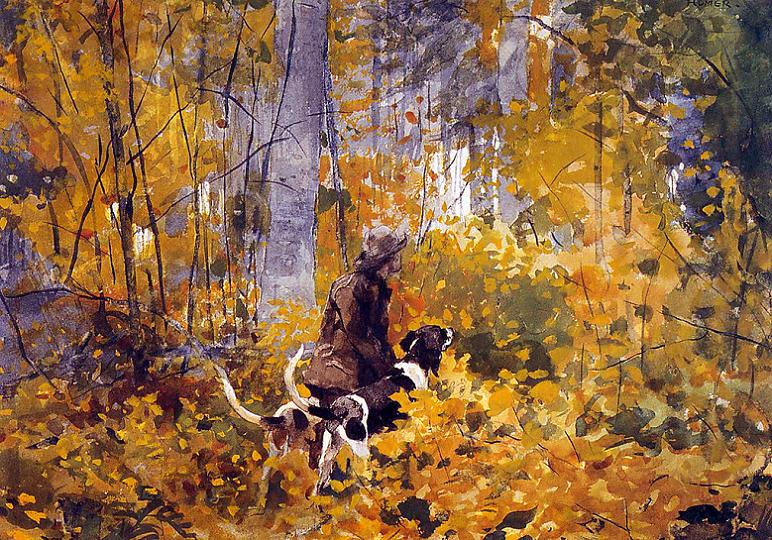 Winslow Homer On The Trail 24 Inch Canvas Print