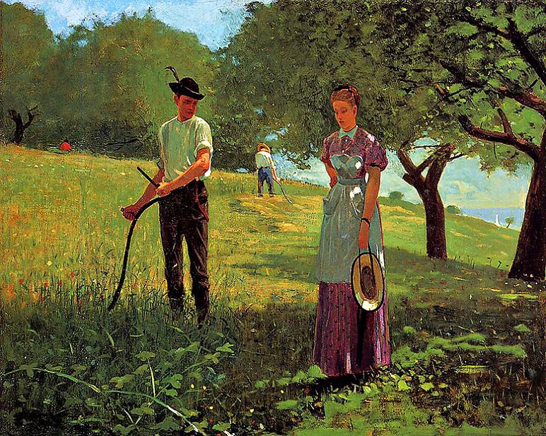 Winslow Homer Waiting For An Answer 24 Inch Canvas Print