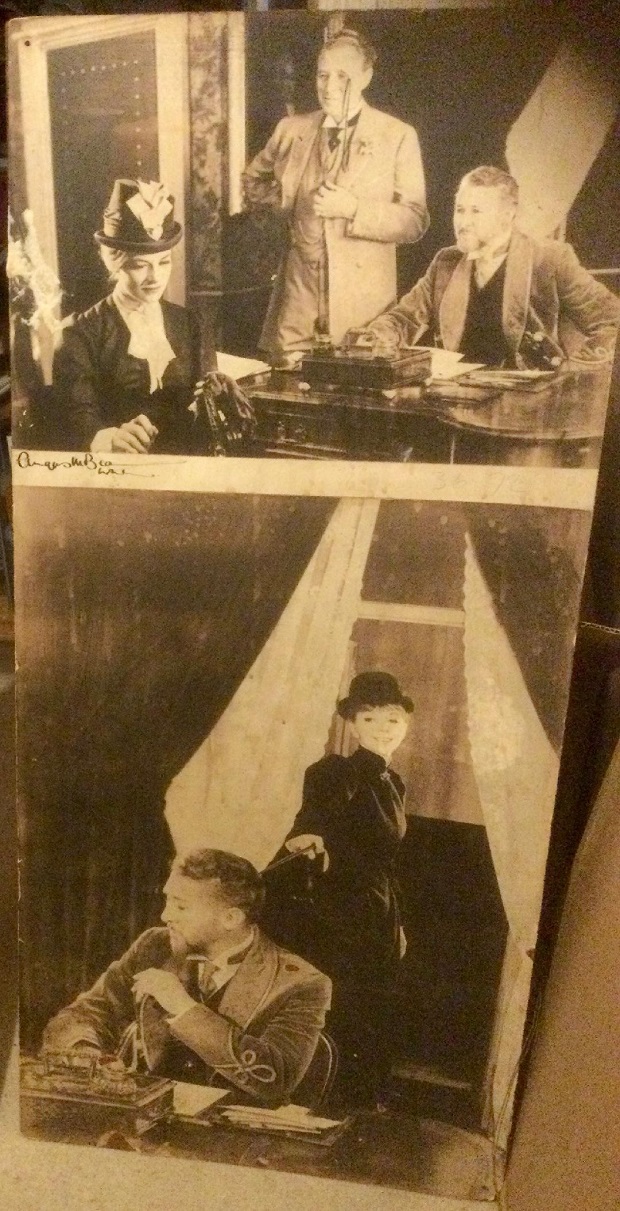 angus mcbean signed theatre board
