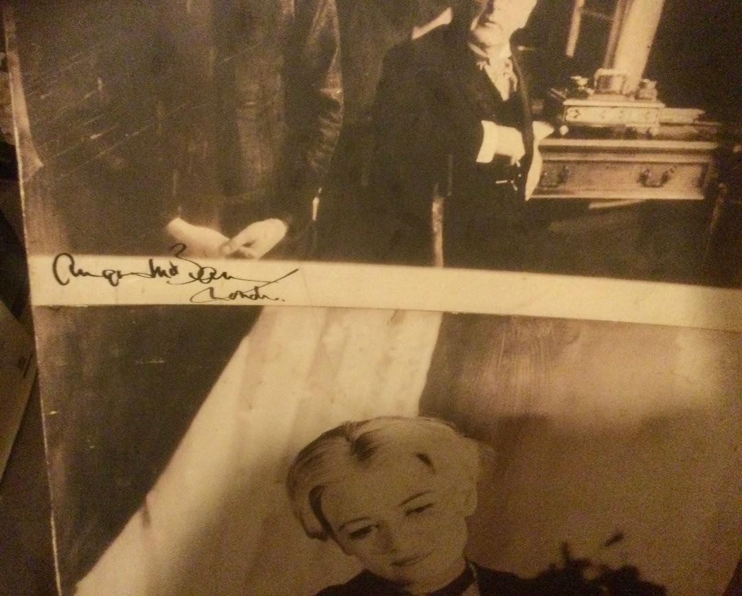 angus mcbean signed theatre board