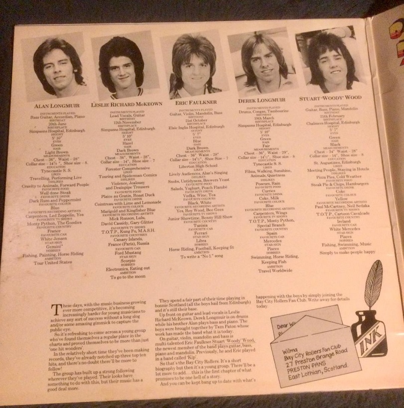 Bay City Rollers ‎– Rollin LP