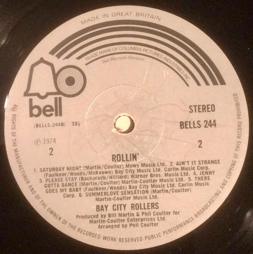 Bay City Rollers ‎– Rollin LP