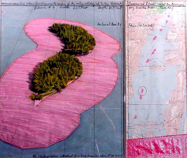 Christo - Surrounded Island, 1983, Project for Biscayne Bay, Florida