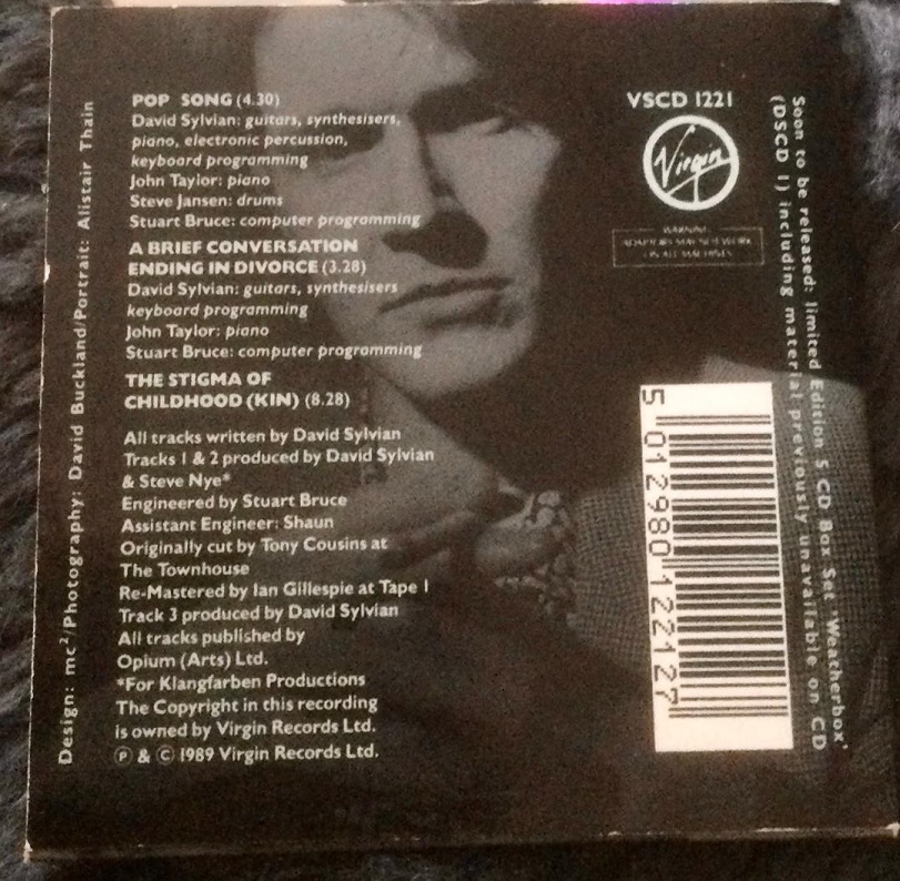 david sylvian pop song 3 inch cd single
