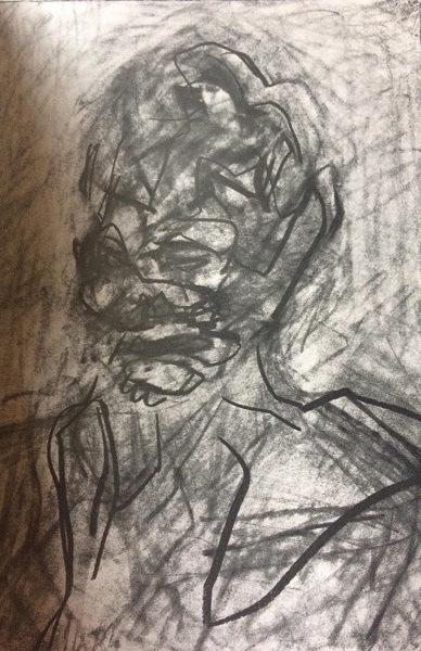 Frank Auerbach Head of Julia Weeping