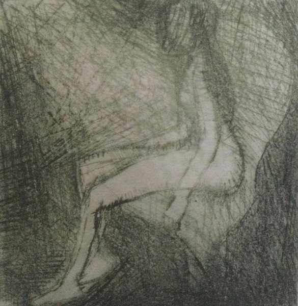 Frank Auerbach Nude in Profile