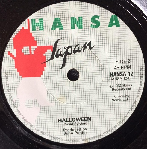 Japan I Second That Emotion 1982 UK Hansa label solid centre 7
